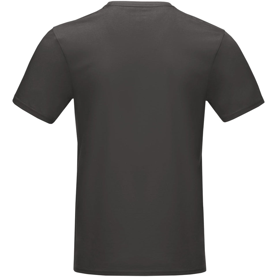 T-shirt Azurite a manica corta da uomo in tessuto organico personalizzato con logo - Pubblienne