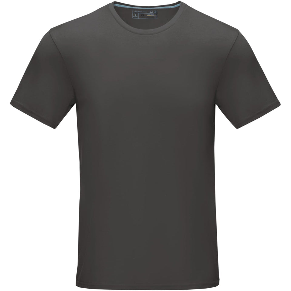 T-shirt Azurite a manica corta da uomo in tessuto organico personalizzato con logo - Pubblienne