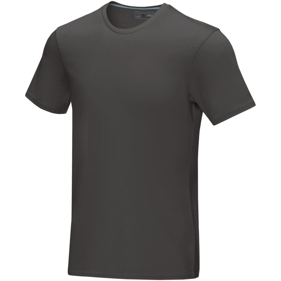 T-shirt Azurite a manica corta da uomo in tessuto organico personalizzato con logo - Pubblienne
