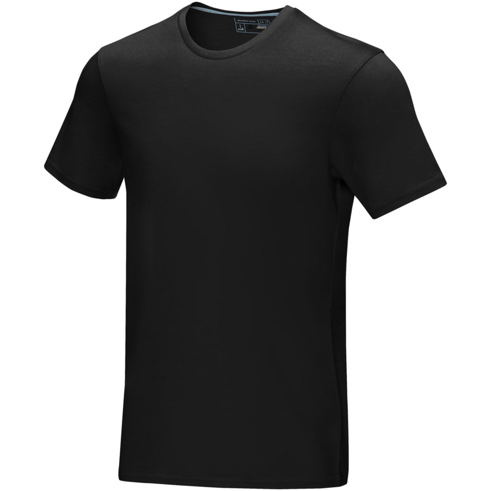 T-shirt Azurite a manica corta da uomo in tessuto organico personalizzato con logo - Pubblienne