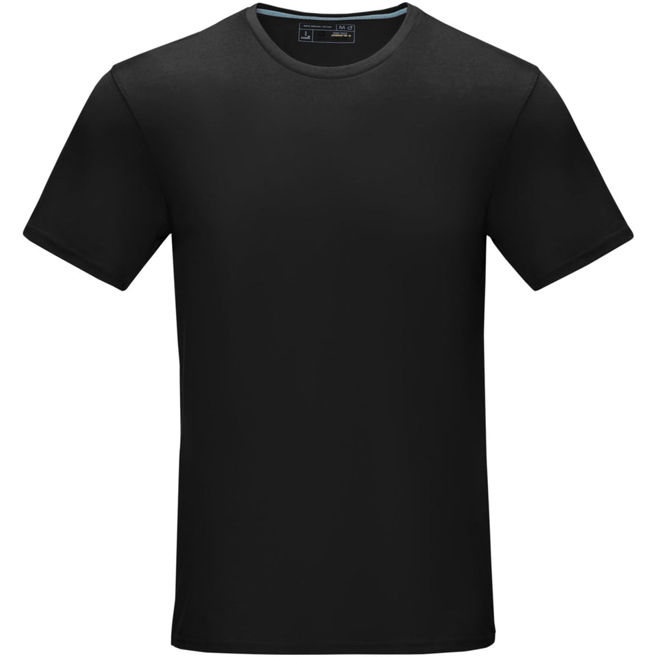 T-shirt Azurite a manica corta da uomo in tessuto organico personalizzato con logo - Pubblienne