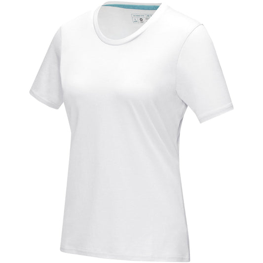 T-shirt Azurite a manica corta da donna in tessuto organico personalizzato con logo - Pubblienne