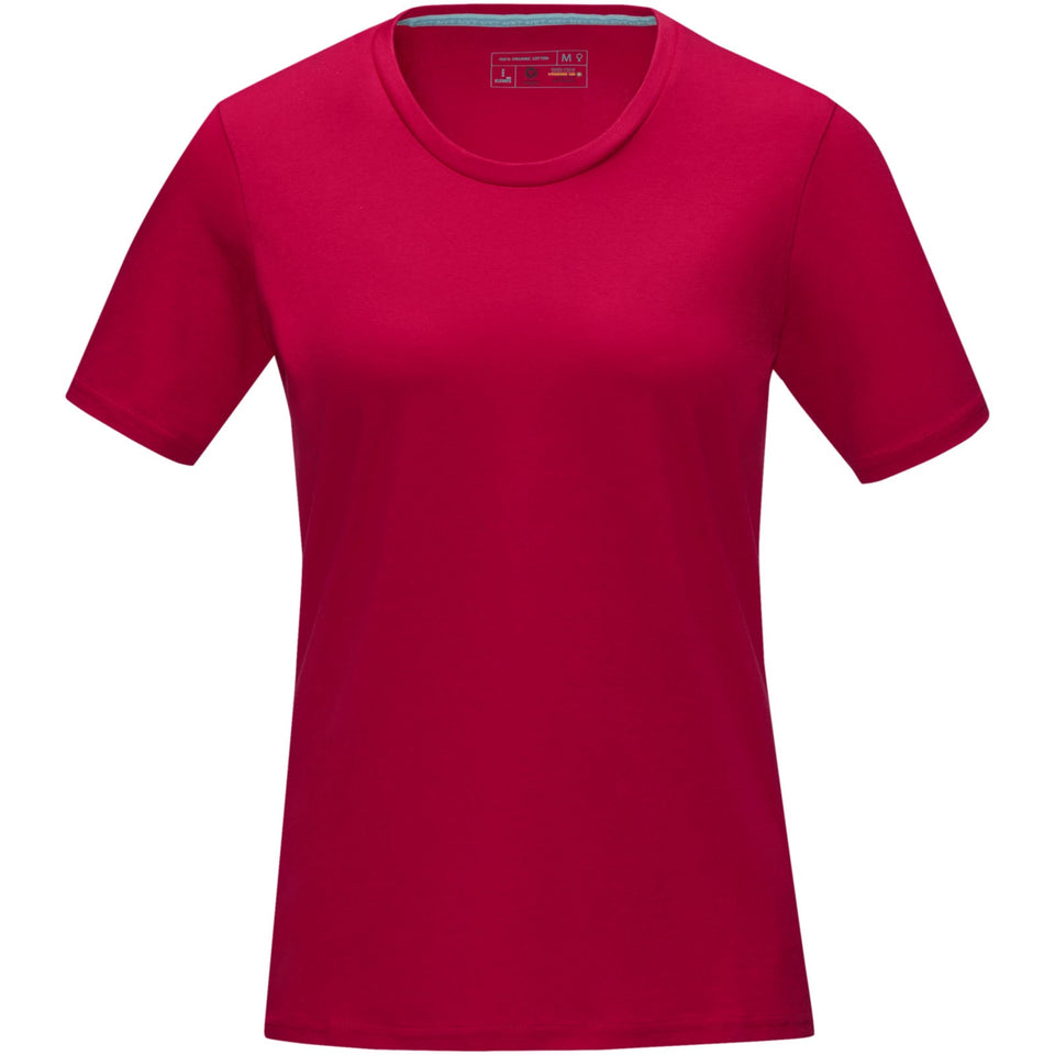 T-shirt Azurite a manica corta da donna in tessuto organico personalizzato con logo - Pubblienne