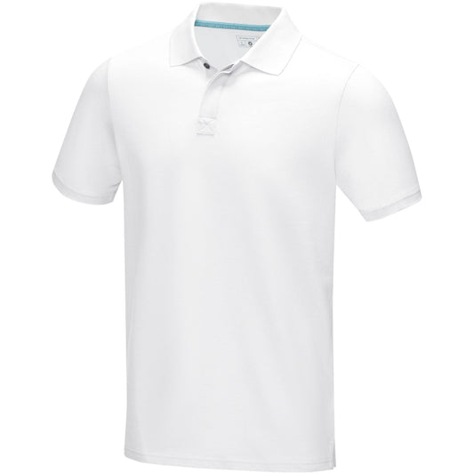 Polo Graphite a manica corta da uomo in tessuto organico personalizzato con logo - Pubblienne