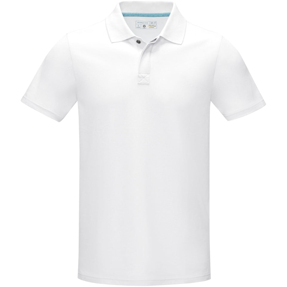 Polo Graphite a manica corta da uomo in tessuto organico personalizzato con logo - Pubblienne