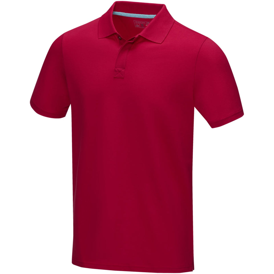 Polo Graphite a manica corta da uomo in tessuto organico personalizzato con logo - Pubblienne