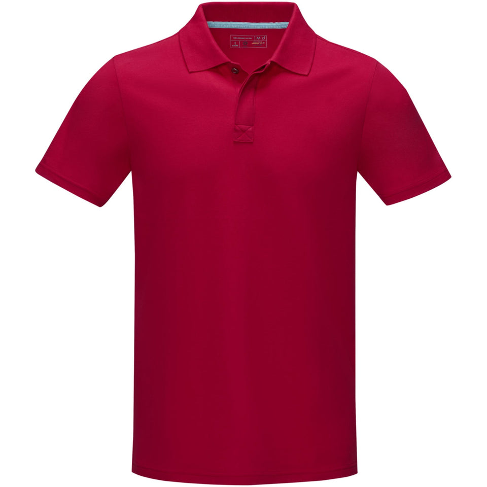 Polo Graphite a manica corta da uomo in tessuto organico personalizzato con logo - Pubblienne