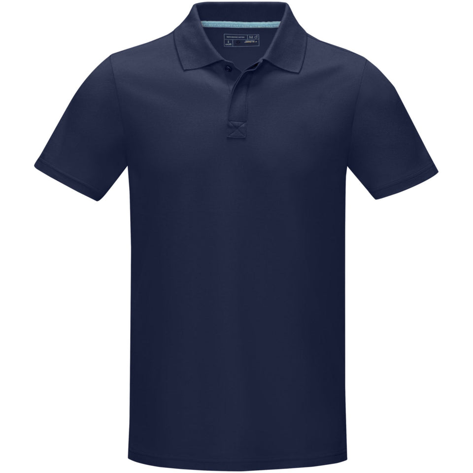 Polo Graphite a manica corta da uomo in tessuto organico personalizzato con logo - Pubblienne