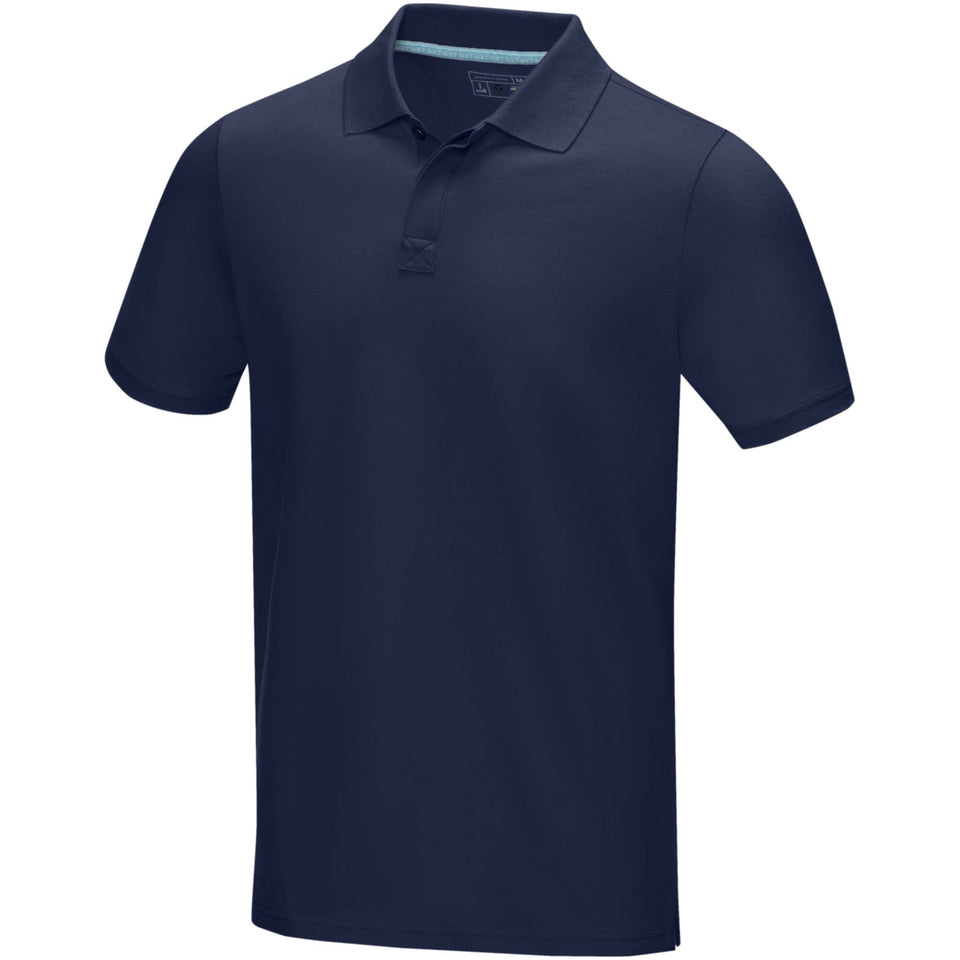Polo Graphite a manica corta da uomo in tessuto organico personalizzato con logo - Pubblienne