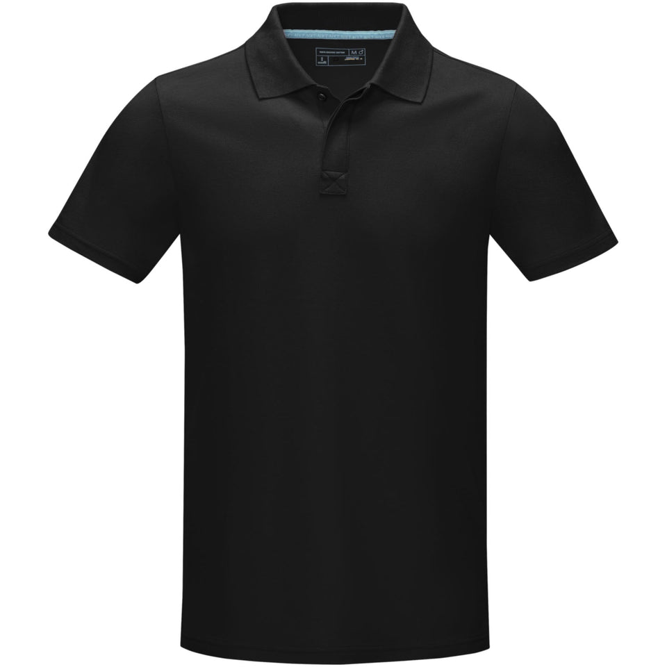 Polo Graphite a manica corta da uomo in tessuto organico personalizzato con logo - Pubblienne