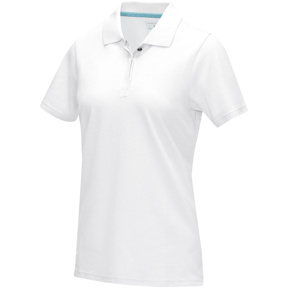 Polo Graphite a manica corta da donna in tessuto organico personalizzato con logo - Pubblienne