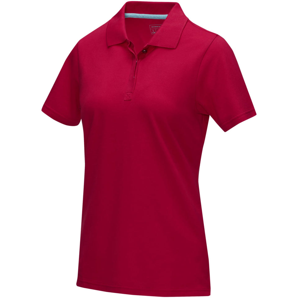 Polo Graphite a manica corta da donna in tessuto organico personalizzato con logo - Pubblienne