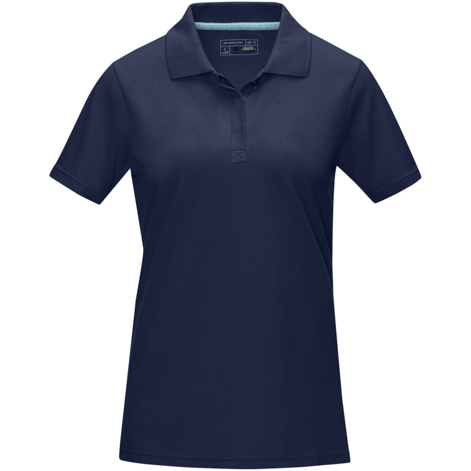 Polo Graphite a manica corta da donna in tessuto organico personalizzato con logo - Pubblienne