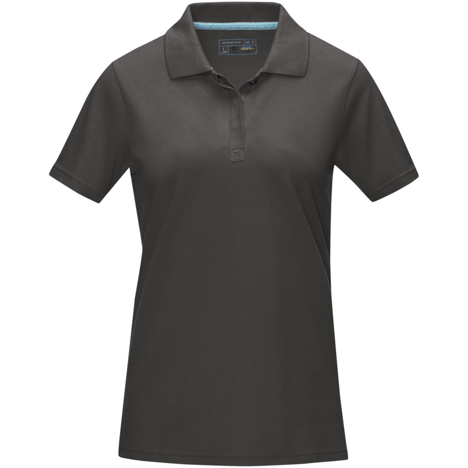 Polo Graphite a manica corta da donna in tessuto organico personalizzato con logo - Pubblienne
