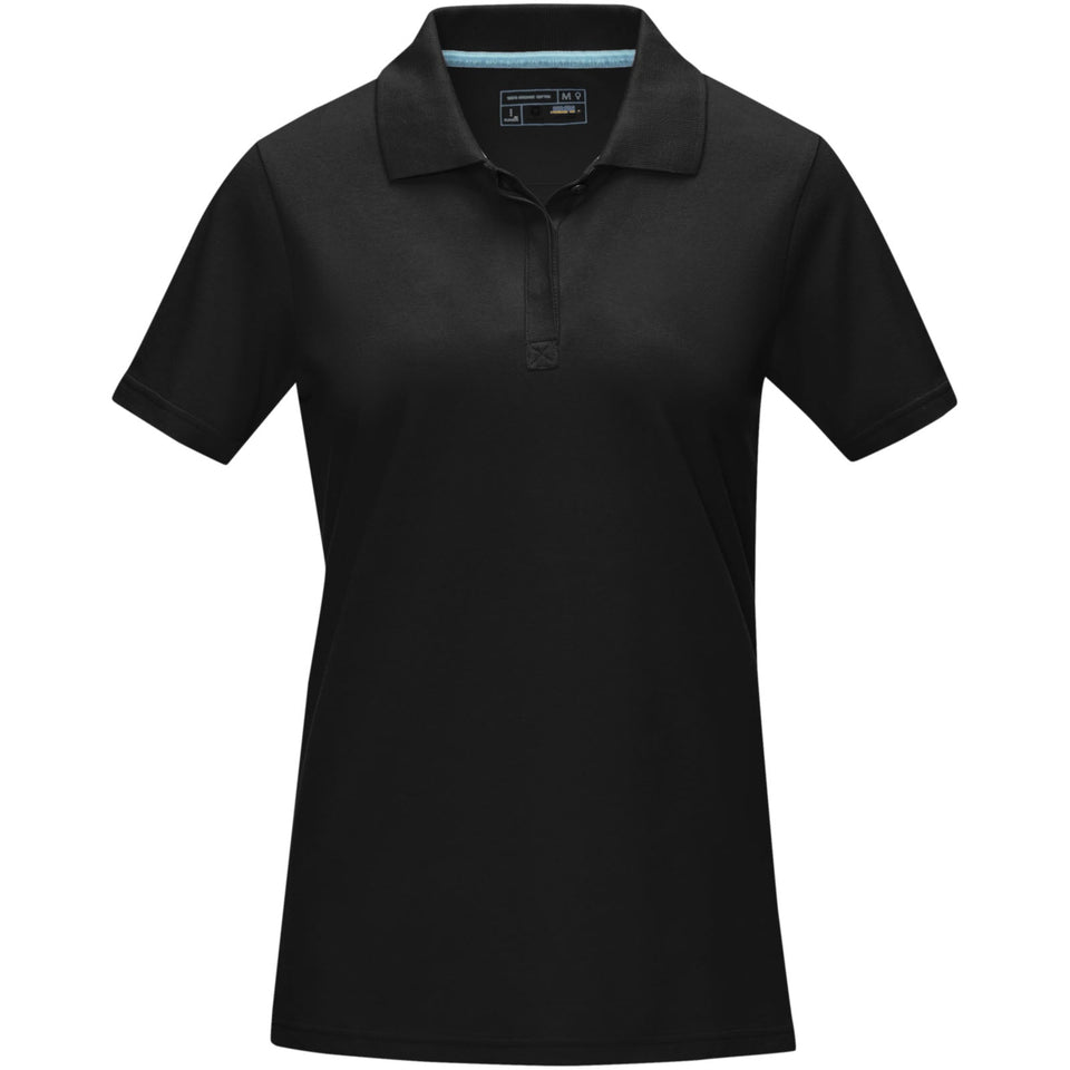 Polo Graphite a manica corta da donna in tessuto organico personalizzato con logo - Pubblienne