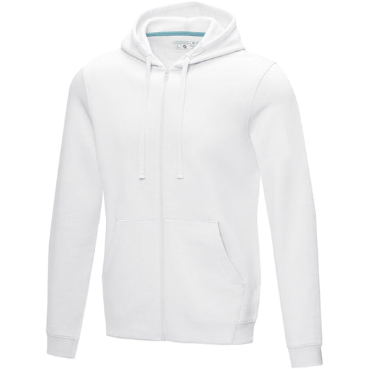 Felpa Ruby da uomo con cappuccio e full zip in tessuto organico riciclato personalizzato con logo - Pubblienne