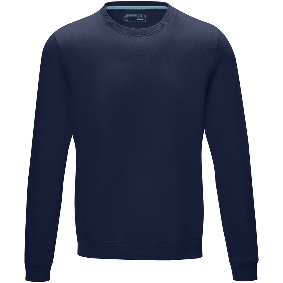 Maglione a girocollo Jasper da uomo in tessuto organico riciclato personalizzato con logo - Pubblienne