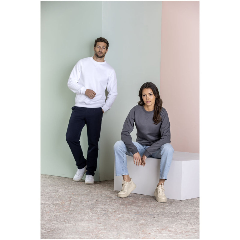Maglione a girocollo Jasper da uomo in tessuto organico riciclato personalizzato con logo - Pubblienne