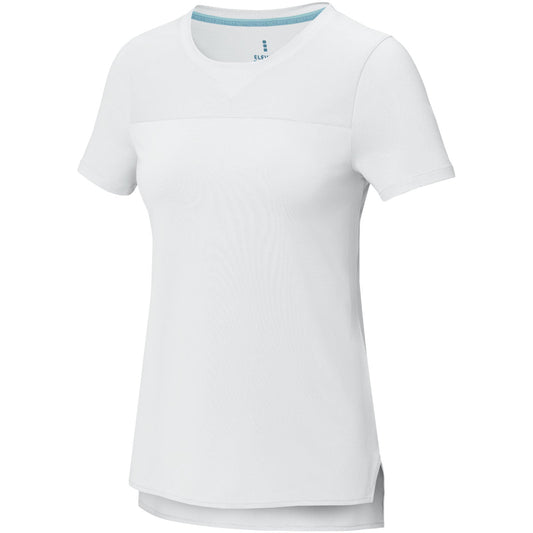 T-shirt a maniche corte cool fit in GRS riciclato da donna Borax personalizzato con logo - Pubblienne