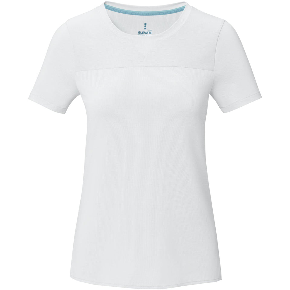 T-shirt a maniche corte cool fit in GRS riciclato da donna Borax personalizzato con logo - Pubblienne