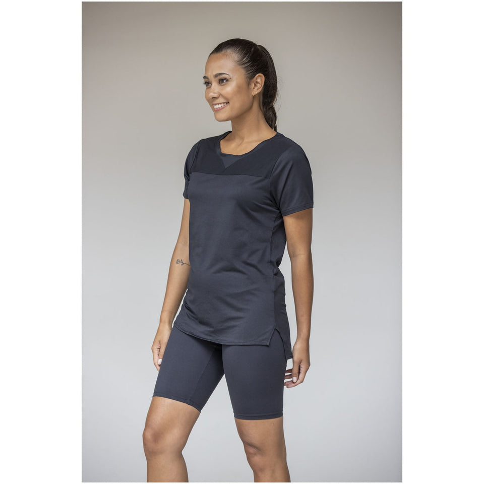 T-shirt a maniche corte cool fit in GRS riciclato da donna Borax personalizzato con logo - Pubblienne