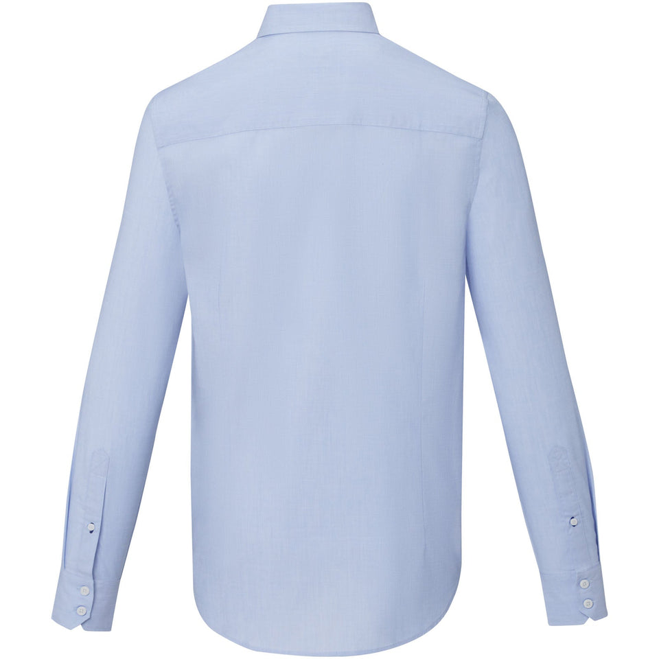 Camicia a maniche lunghe da uomo in tessuto biologico Cuprite personalizzato con logo - Pubblienne