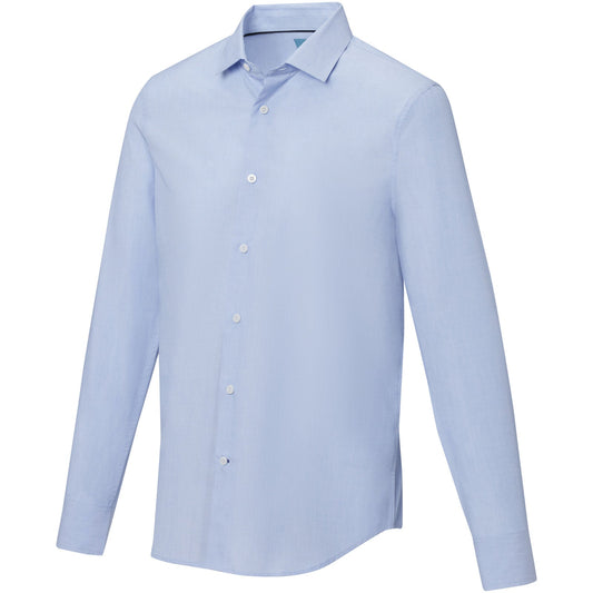 Camicia a maniche lunghe da uomo in tessuto biologico Cuprite personalizzato con logo - Pubblienne