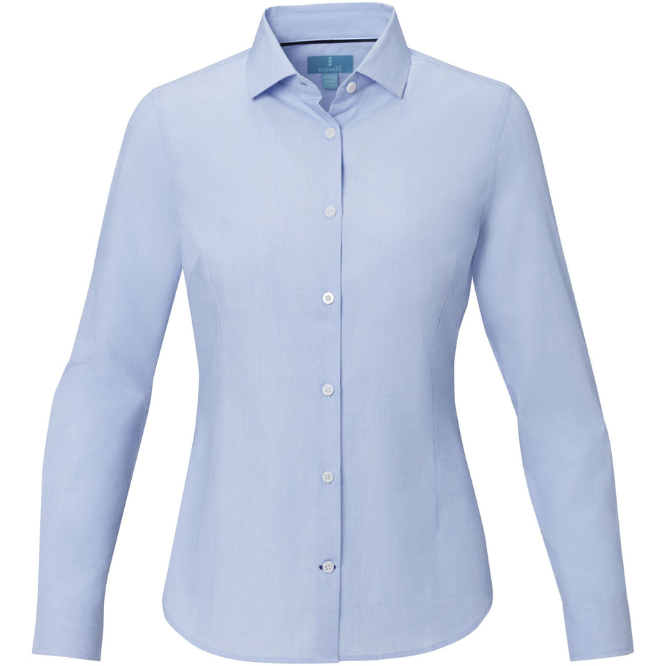 Camicia a maniche lunghe da donna in tessuto biologico Cuprite personalizzato con logo - Pubblienne