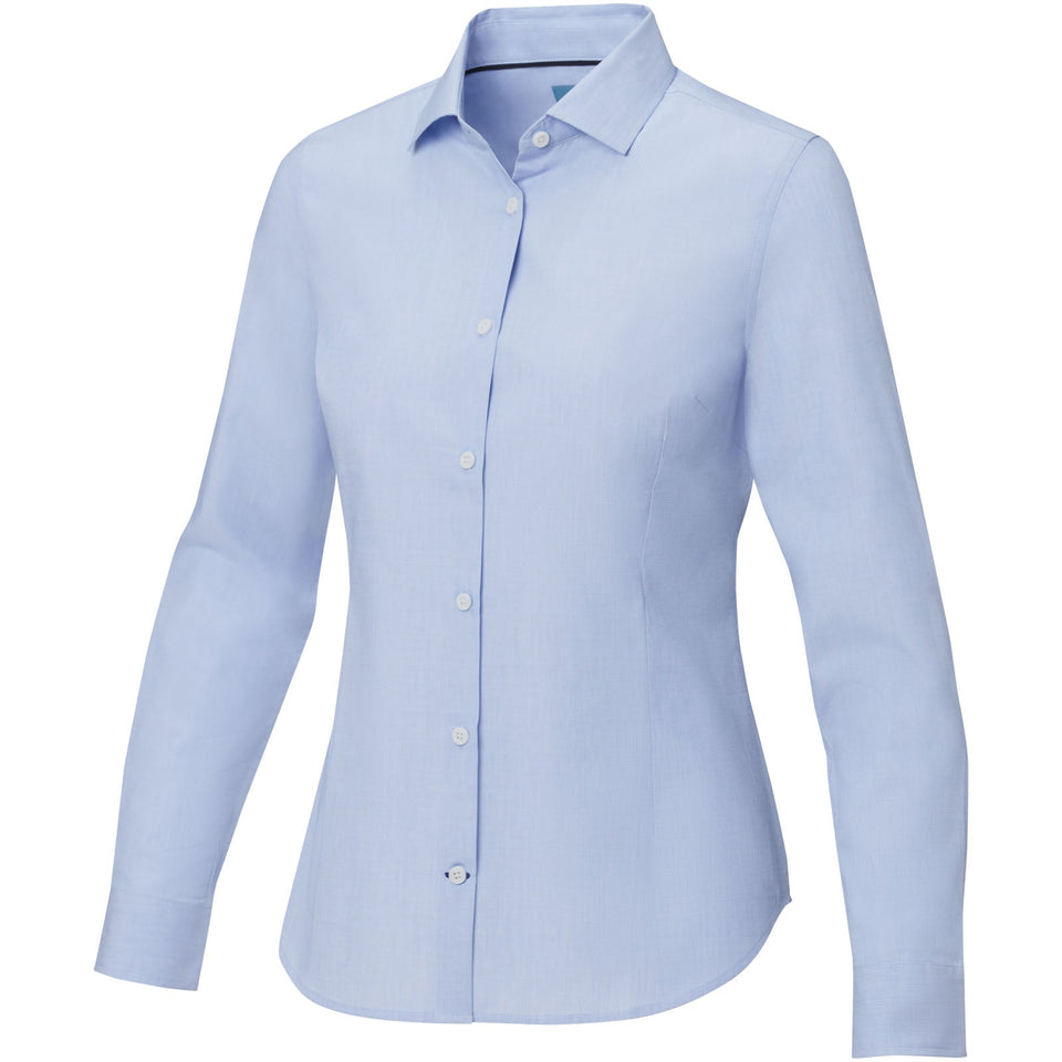 Camicia a maniche lunghe da donna in tessuto biologico Cuprite personalizzato con logo - Pubblienne
