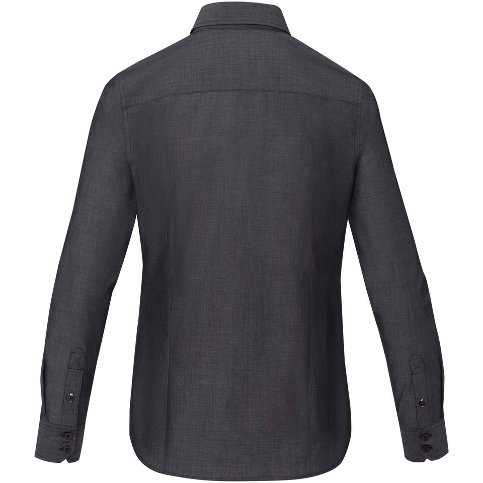 Camicia a maniche lunghe da donna in tessuto biologico Cuprite personalizzato con logo - Pubblienne