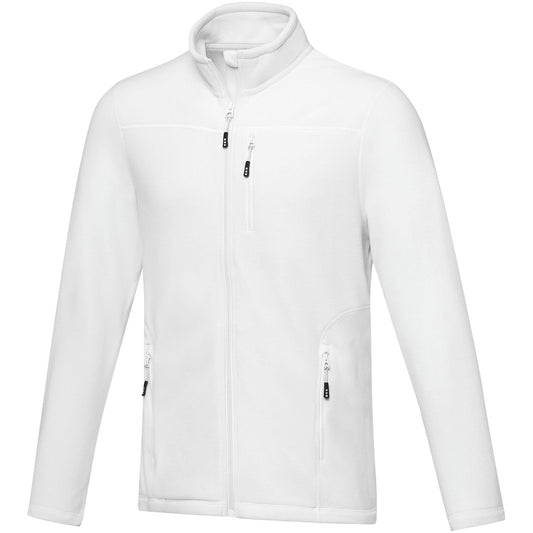 Giacca da uomo in pile con zip integrale in materiale riciclato certificato GRS Amber personalizzato con logo - Pubblienne