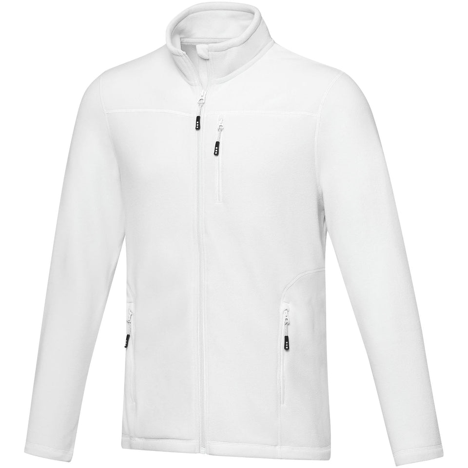 Giacca da uomo in pile con zip integrale in materiale riciclato certificato GRS Amber personalizzato con logo - Pubblienne