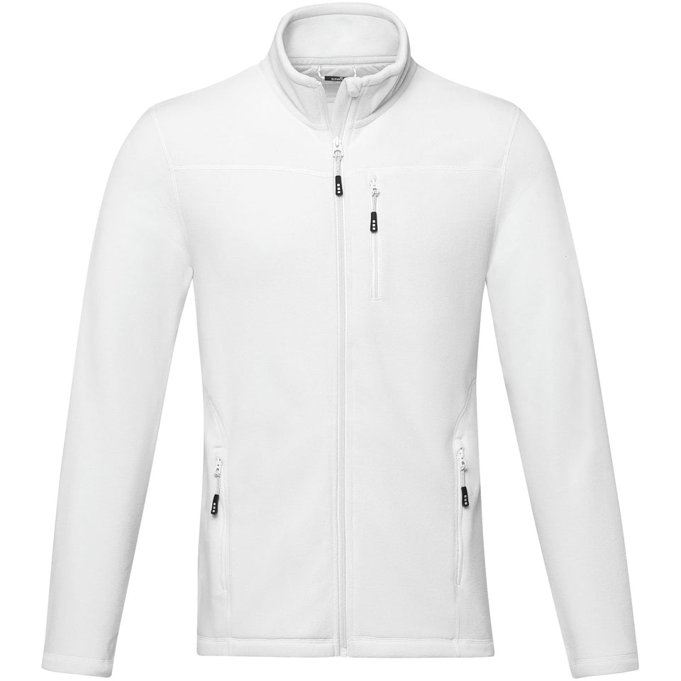 Giacca da uomo in pile con zip integrale in materiale riciclato certificato GRS Amber personalizzato con logo - Pubblienne