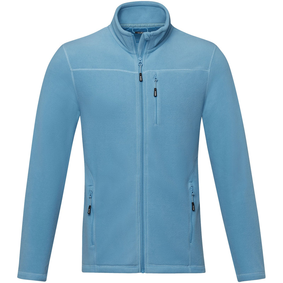 Giacca da uomo in pile con zip integrale in materiale riciclato certificato GRS Amber personalizzato con logo - Pubblienne