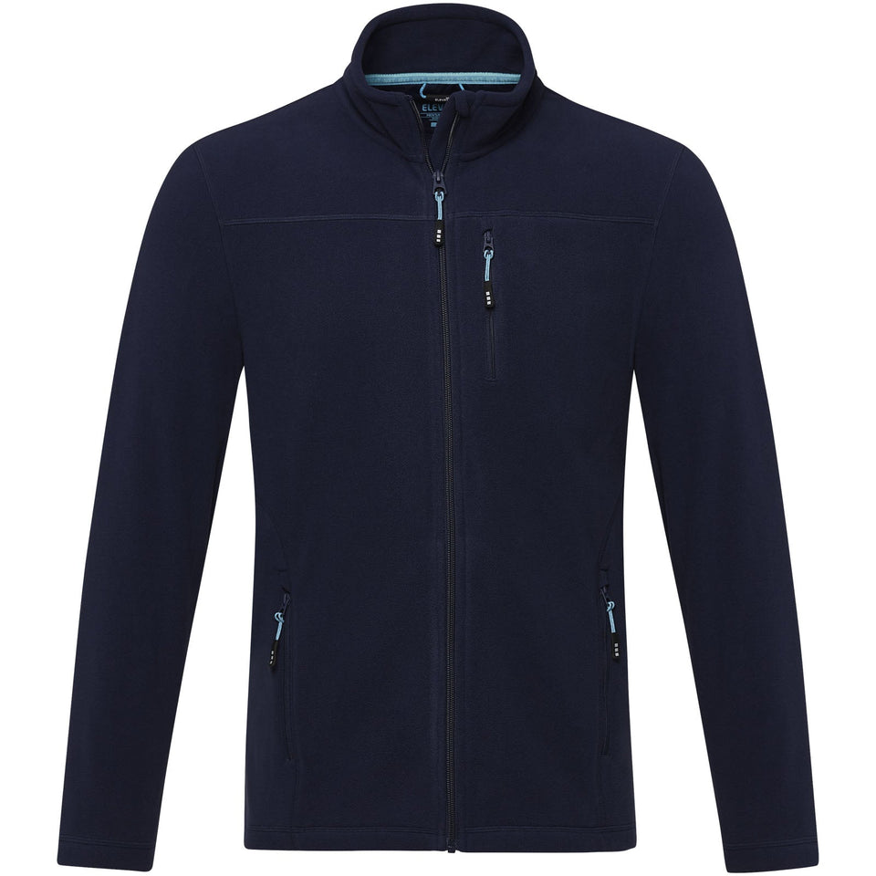 Giacca da uomo in pile con zip integrale in materiale riciclato certificato GRS Amber personalizzato con logo - Pubblienne