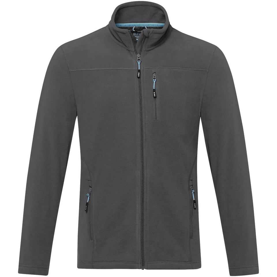 Giacca da uomo in pile con zip integrale in materiale riciclato certificato GRS Amber personalizzato con logo - Pubblienne