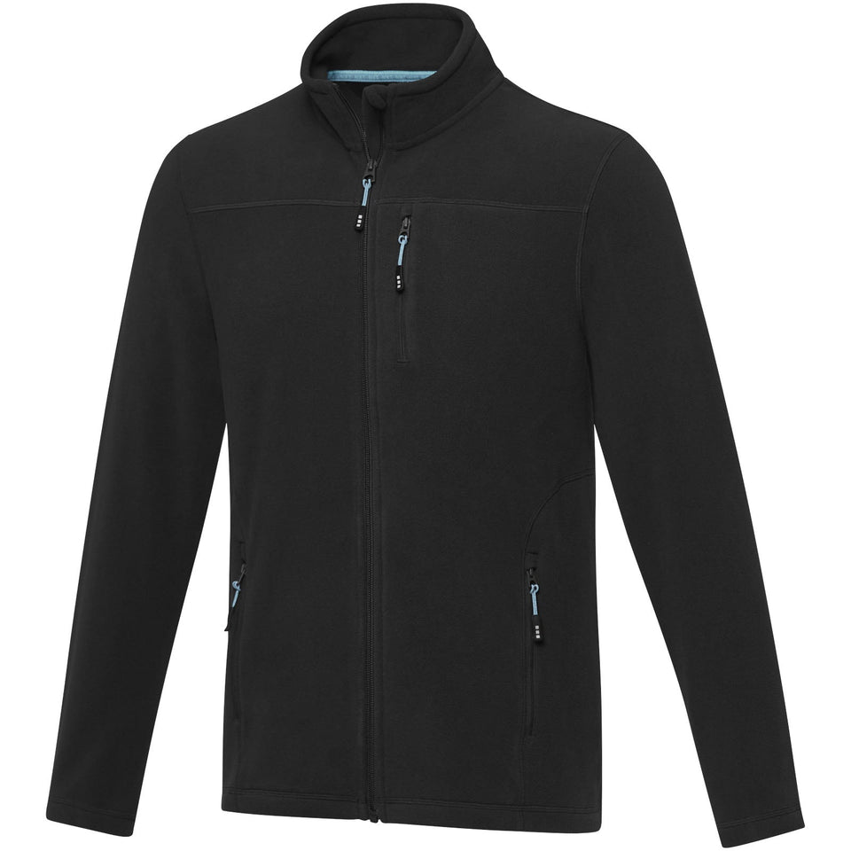 Giacca da uomo in pile con zip integrale in materiale riciclato certificato GRS Amber personalizzato con logo - Pubblienne