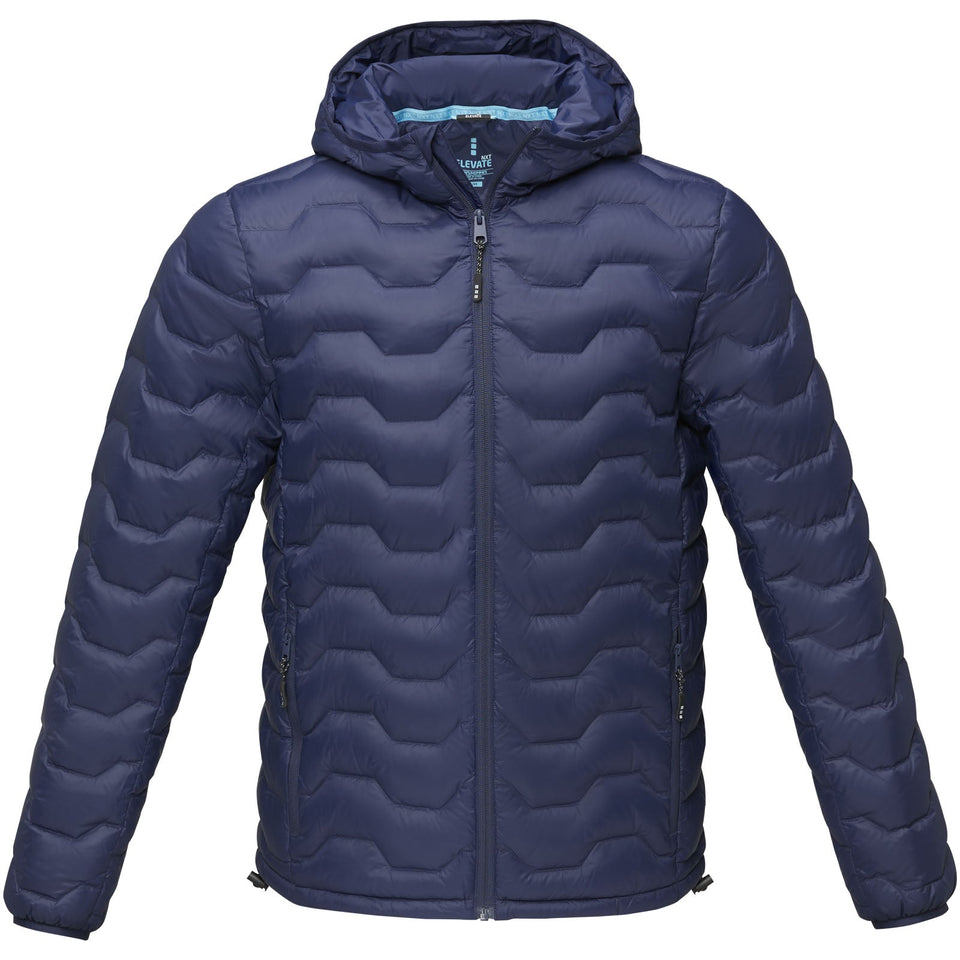 Giacca termica da uomo in piuma e materiale riciclato certificato GRS Petalite personalizzato con logo - Pubblienne