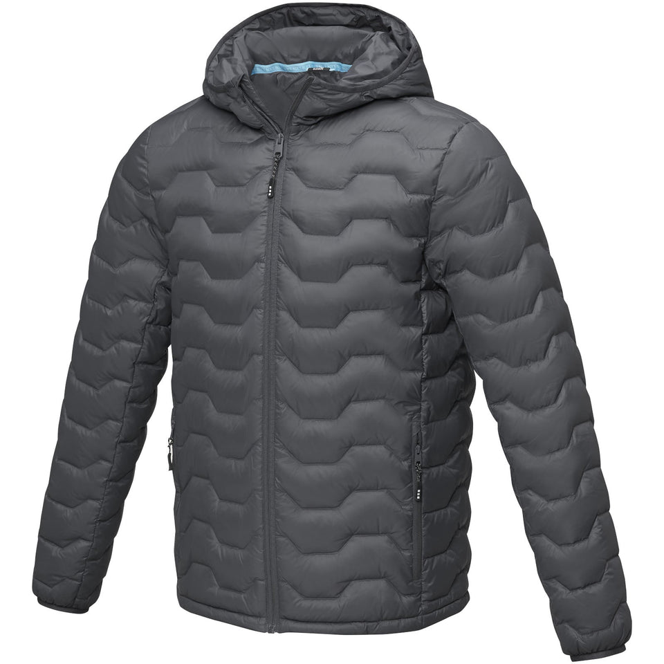 Giacca termica da uomo in piuma e materiale riciclato certificato GRS Petalite personalizzato con logo - Pubblienne