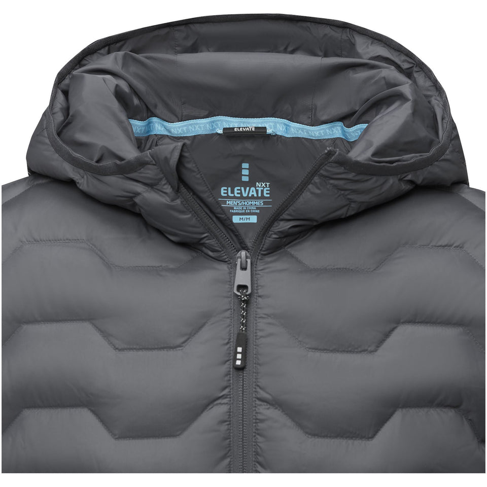 Giacca termica da uomo in piuma e materiale riciclato certificato GRS Petalite personalizzato con logo - Pubblienne