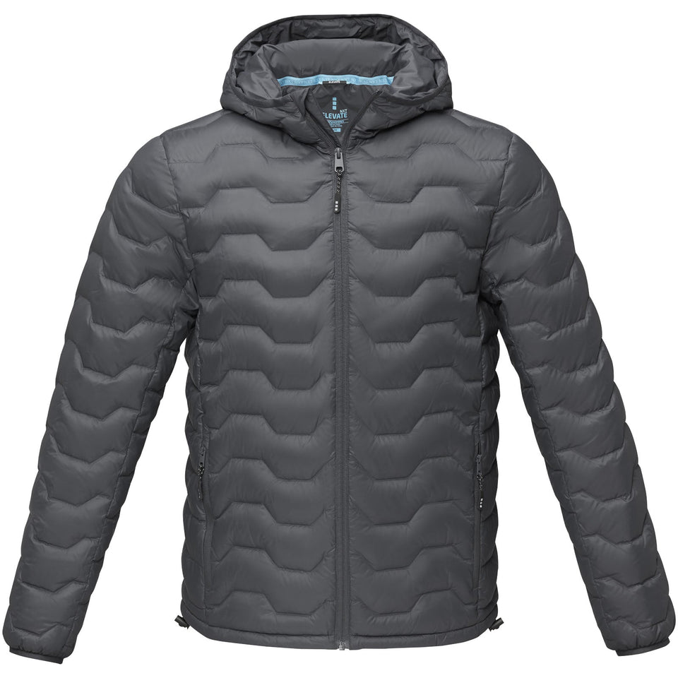 Giacca termica da uomo in piuma e materiale riciclato certificato GRS Petalite personalizzato con logo - Pubblienne