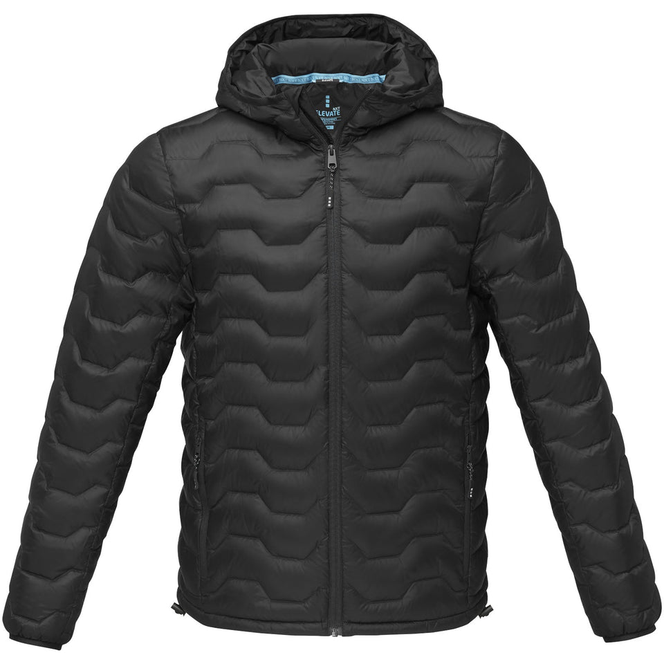 Giacca termica da uomo in piuma e materiale riciclato certificato GRS Petalite personalizzato con logo - Pubblienne