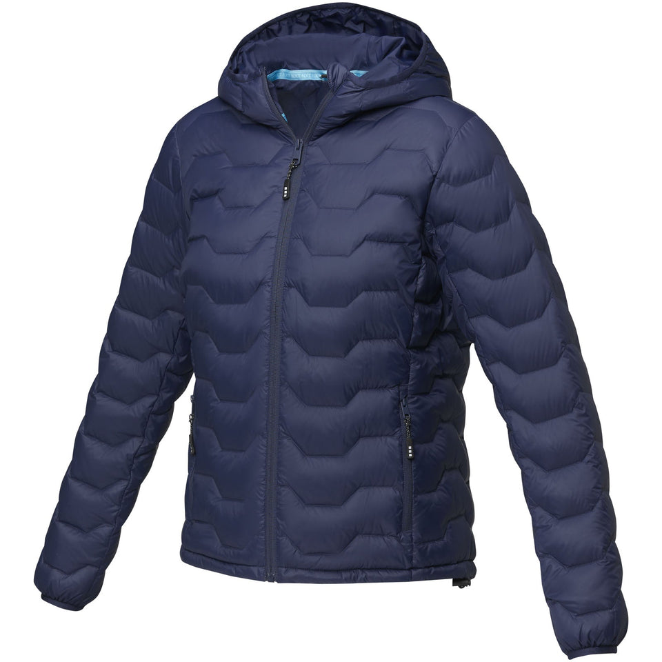 Giacca termica da donna in piuma e materiale riciclato certificato GRS Petalite personalizzato con logo - Pubblienne