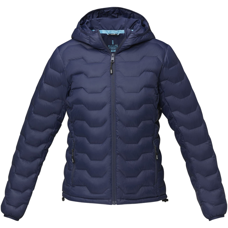 Giacca termica da donna in piuma e materiale riciclato certificato GRS Petalite personalizzato con logo - Pubblienne