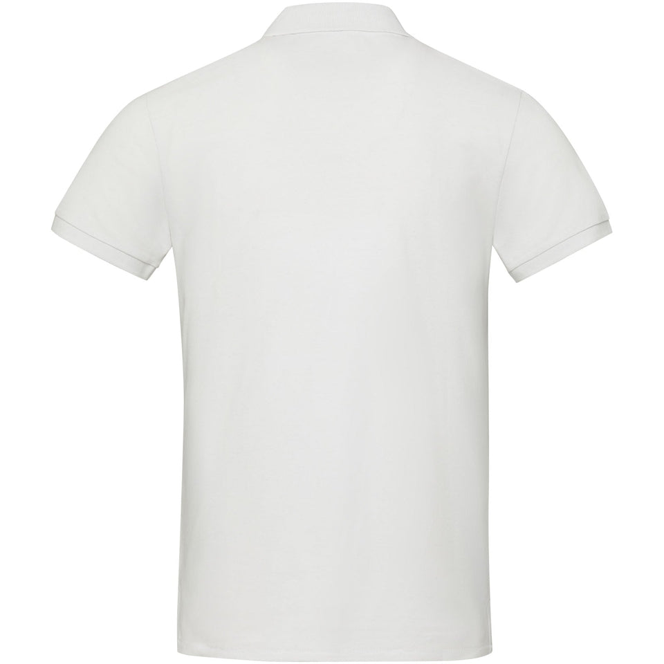 Polo unisex a maniche corte in tessuto riciclato Emerald Aware™ personalizzato con logo - Pubblienne