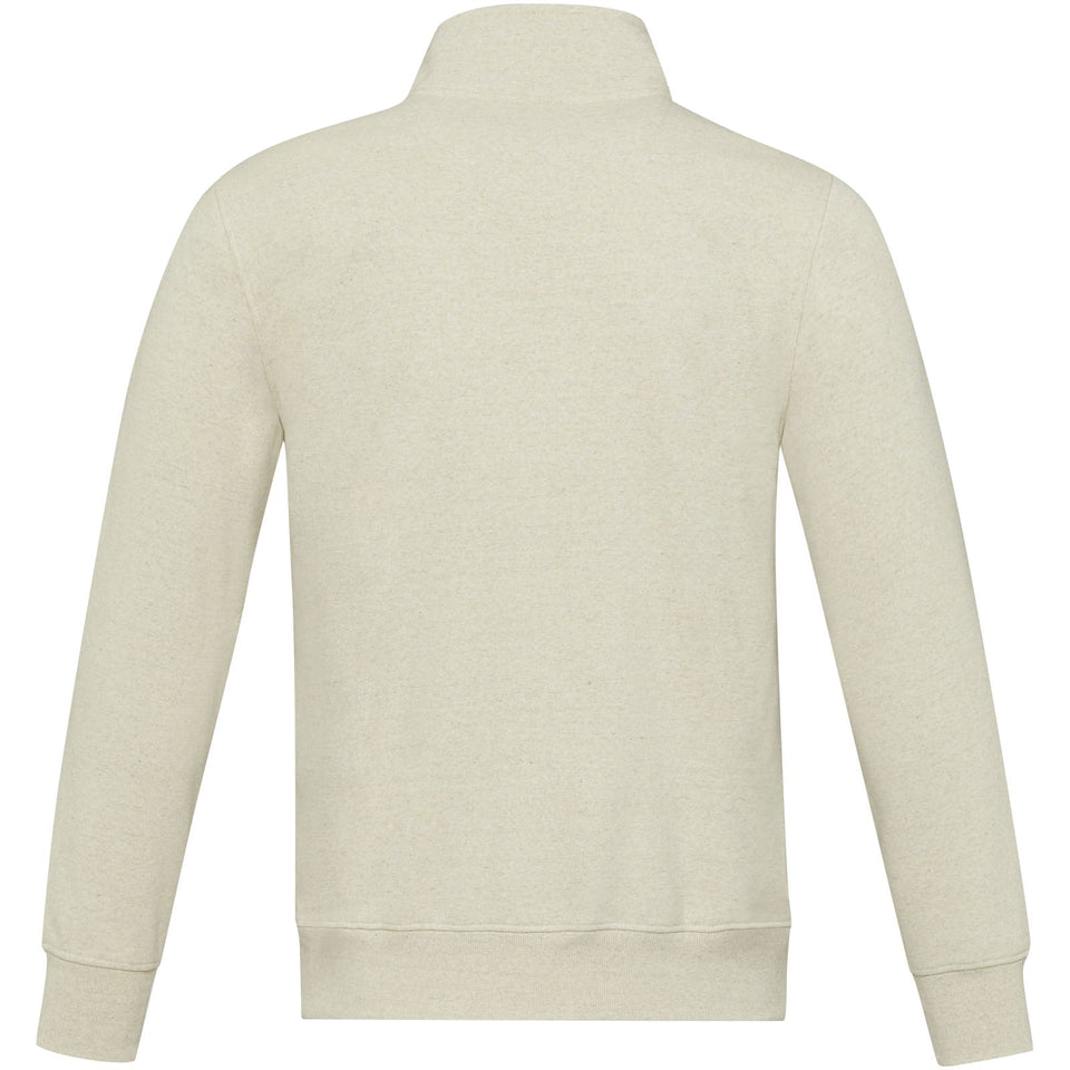 Maglione unisex in tessuto riciclato a cerniera intera Galena Aware™ personalizzato con logo - Pubblienne