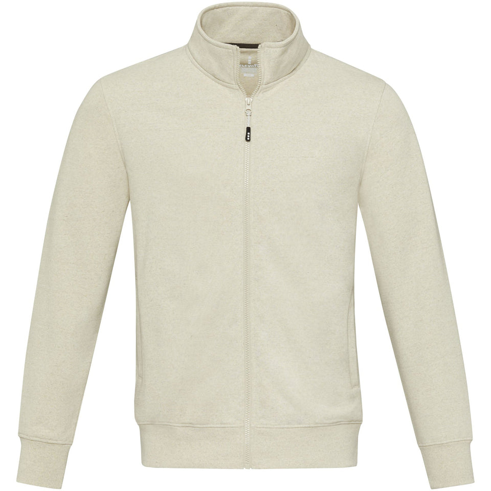 Maglione unisex in tessuto riciclato a cerniera intera Galena Aware™ personalizzato con logo - Pubblienne