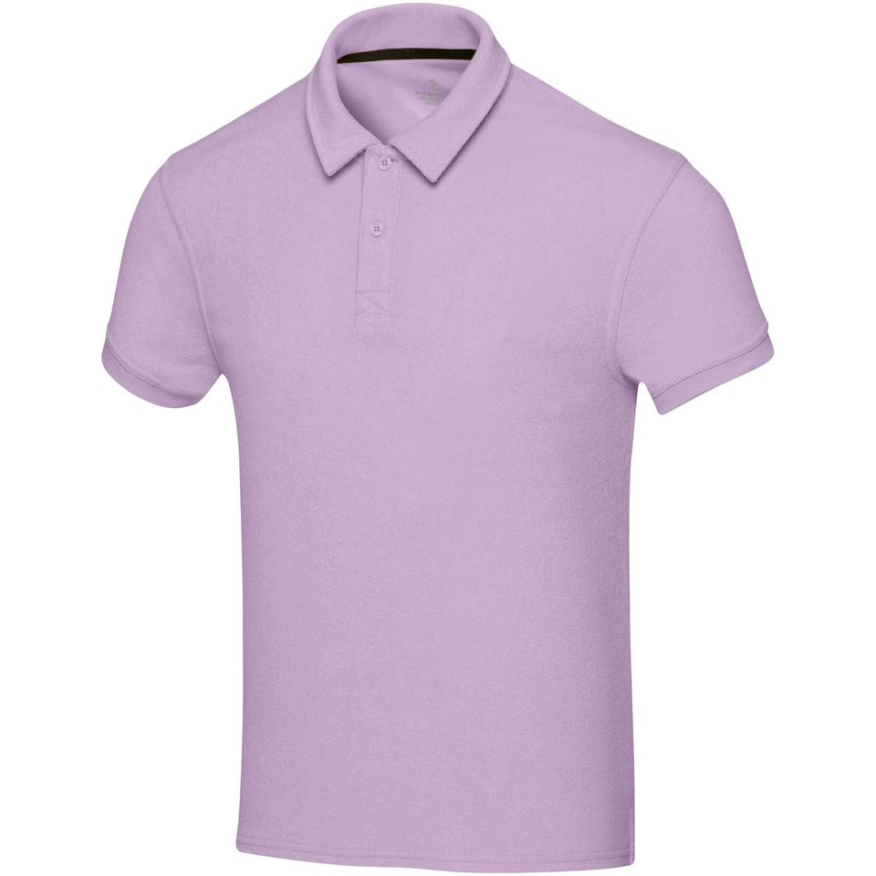 Polo unisex in tessuto terry riciclato Akoya personalizzato con logo - Pubblienne