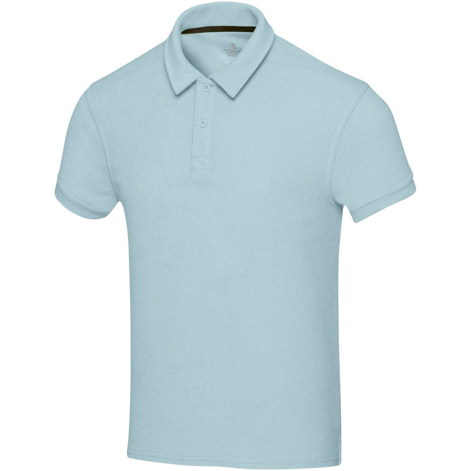 Polo unisex in tessuto terry riciclato Akoya personalizzato con logo - Pubblienne