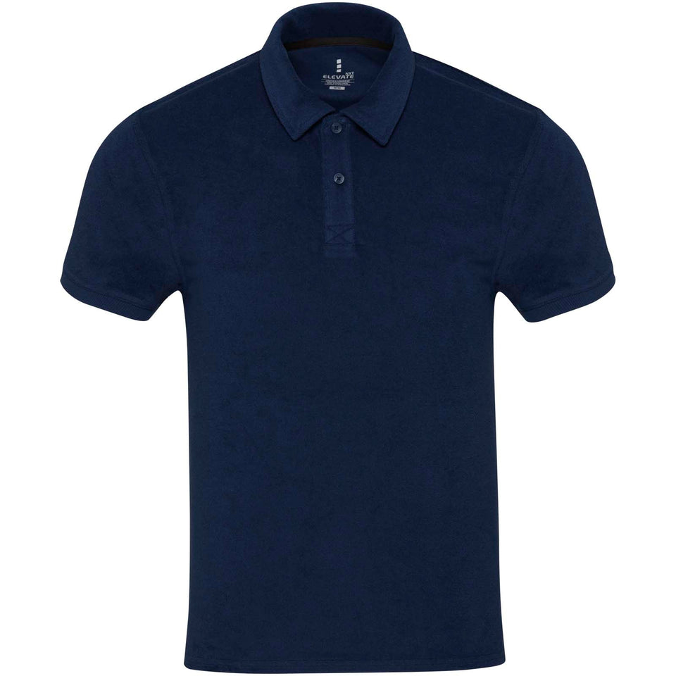Polo unisex in tessuto terry riciclato Akoya personalizzato con logo - Pubblienne